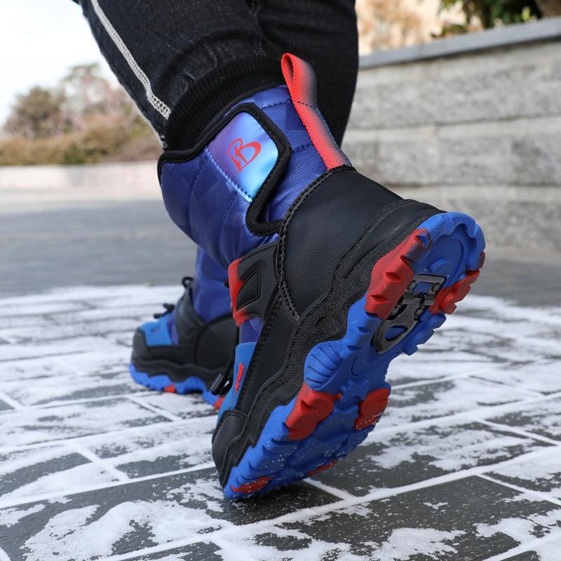 Детская зимняя противоскользящая износостойкая и мягкая теплая спортивная обувь с высоким — фото 22