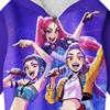 Girls Hoodie 3D Cartoon Jacket Sweatshirt Music Zip Hooded Long Sleeve Tops