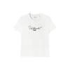 Logo Letter Round Neck Loose Short Sleeve Drop Shoulder T-Shirt Women T-Shirt Cloud-Mushroom-White F51M328102F-WT