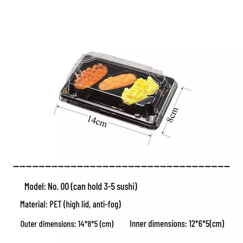 Miàojiāyí Disposable Rectangular Sushi Takeout Boxes