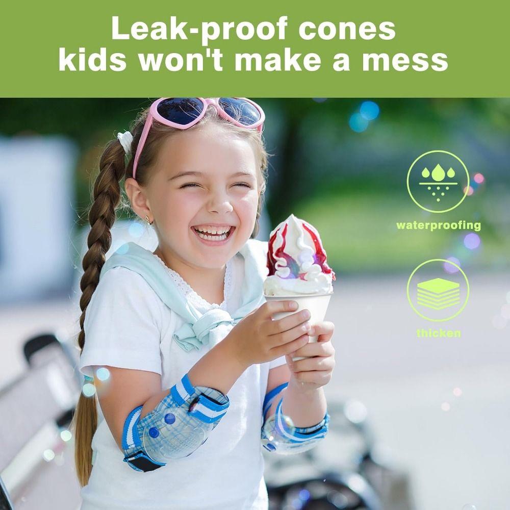 200Pcs Coated Snow Cone Cups Leakproof Cone Party Tableware Premium White Paper Cone Cups  Water