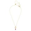 Mesmera Inlaid Design #luck Crystal Necklace Women's Red 5732487