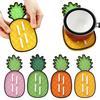 Pineapple Silicone Pot Lid Holder Non-slip Heat-Resistant Dishwasher Safe Kitchen Counter Fruit Shape Pot