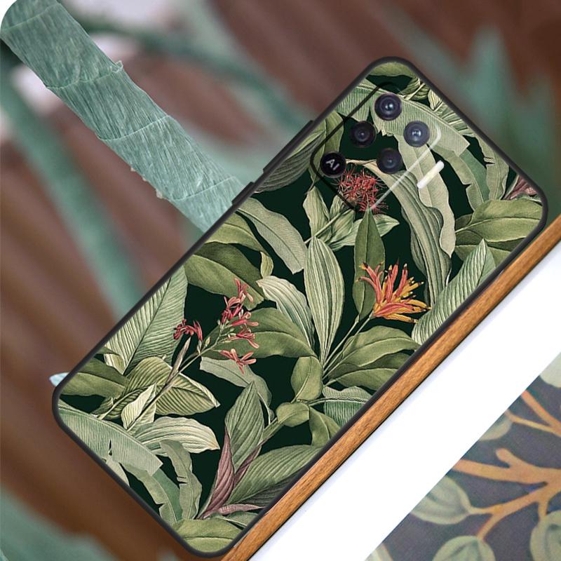 Banana Leaves For OPPO A57 A57S A77 A5 A9 A53 A52 A72 A96 A76 A16 A54 A74 A94 A38 A58 A78 A15 A17 Case