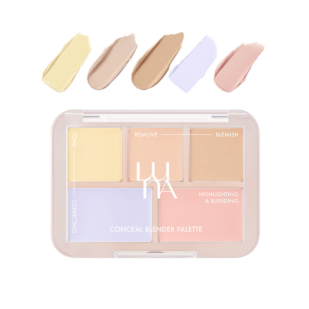 Luna Conceal Blender Palette 6g + Dual Brush Set