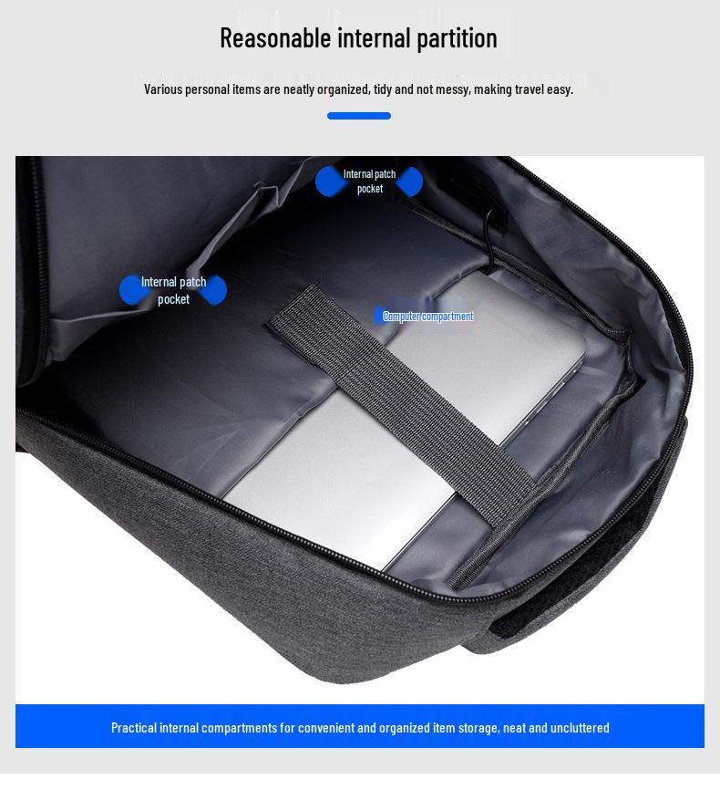 Módní velkokapacitní multifunkční batoh na notebook pro studenty a dojíždějící