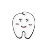 Cartoon Smiling Tooth Enamel Pins Custom Teeth Brooches Lapel Badges Funny Oral Health Jewelry Gift for Kids Friends