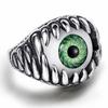 Eye-catching retro devil's eye ring - adjustable open design jewelry