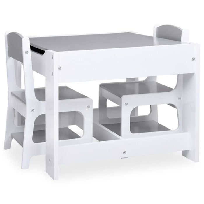 VidaXL Table pour Enfants avec 2 Chaises Ensemble de Meubles Table et Chaise pour Enfants Chambre Salon Maison Intérieur 80283