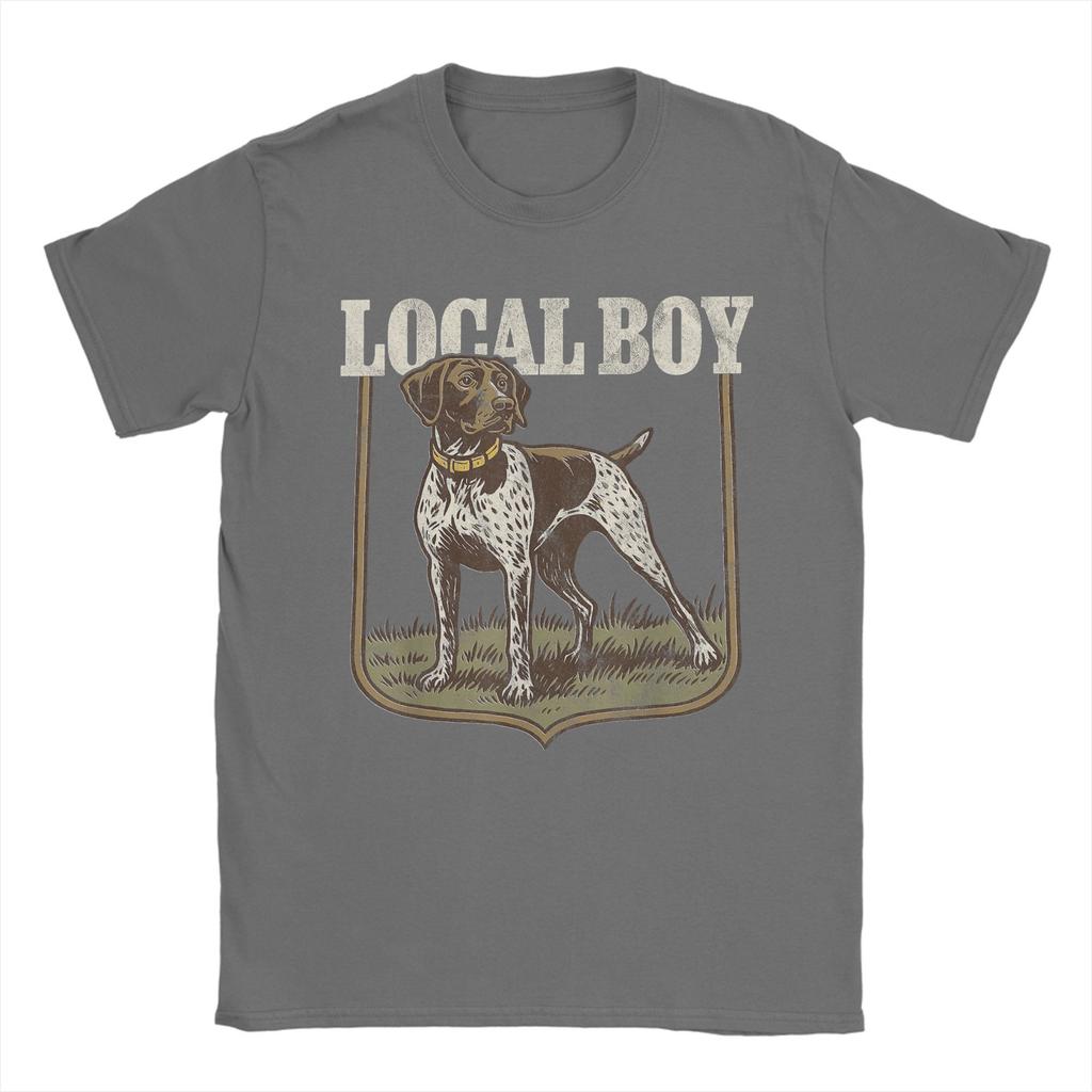 Local Boy Hunting Dog Retro Southern Country Pride T Shirts for Men Cotton Cool T-Shirts Round Neck Tee Shirt Short Sleeve Tops