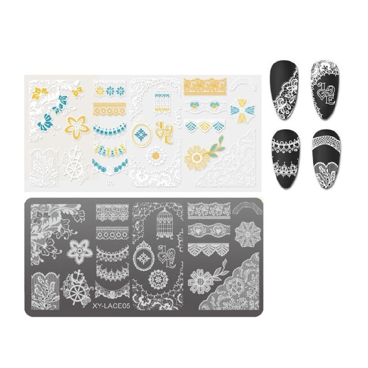 Nails Stencil Stamp Flowers Nails Stamping Templates French Nails Stamping Plates Nails Art Stencils for Nails Salon