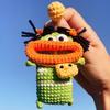 Hand-Crocheted Car Key Fob Cover, Big Mouth Key Protector, Cute Yarn Keychain for Car Keys, Unique Handmade Gift Car Key Cases