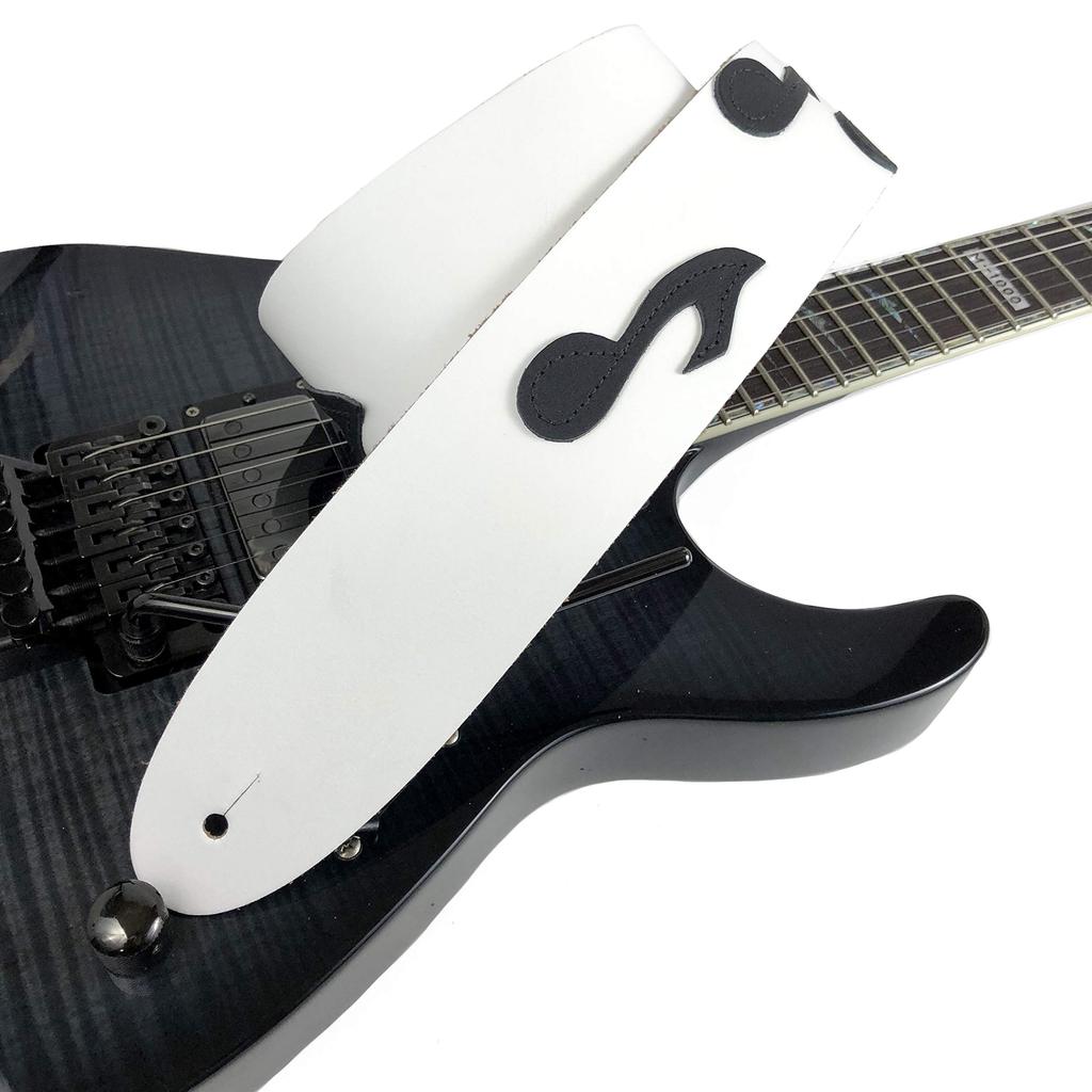 LEATHER STRAP WHT Perri's 2.5" BLK/NOTES P25MN-1253 []