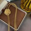 Retro Gold Rose Pullable Collarbone Chain Neck Chain Extended Adjustable Design High-End Light Luxury Exquisite Necklace