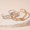 Metallic Double Geometric Knot Open Bracelet Commuter Temperament Jewelry