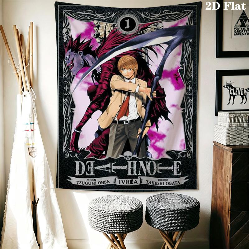 Death Note Movie Light'S Revenge Tapestry Wallmounted Fashion Print Soft Home Decor Homestay Soft Decoration Tapestry