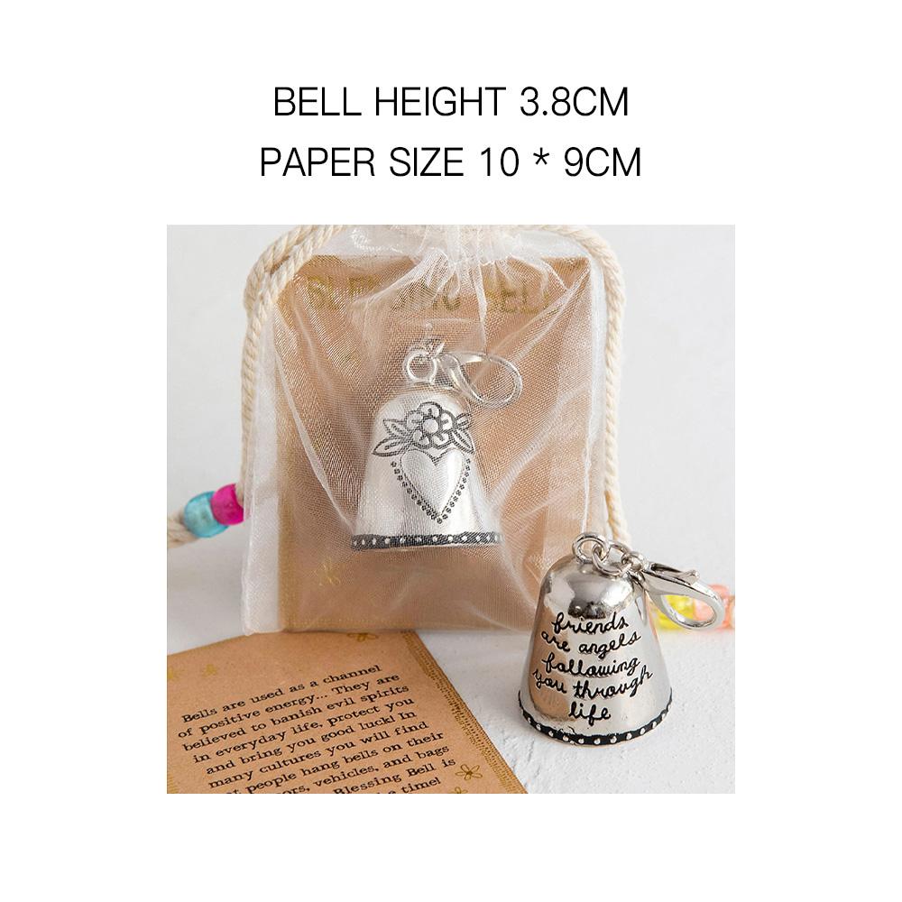 Blessing Bell Friends Are Angels party Favors Creative Bell Angel Good Luck Ornament   for Vehicles Doors Backpacks Keys gift