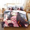 Anime Demon Slayer Bedding Set Nezuko Kamado Duvet Cover Comforter Bed Linen Single Twin Full Queen Size 3d Kids Girl Boys Gift
