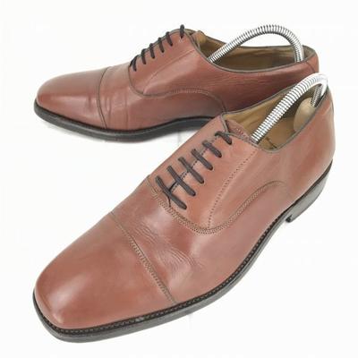 Bucks & Strouss Couro Goodyear Bico Reto Marrom Vermelho 27.5(USADO)