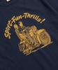 Beulonseun Knight Motorcycle Short Sleeve Tee Navy