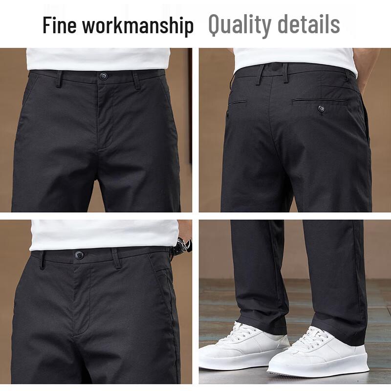 Jeep Men's Linen Blend Straight-Leg Casual Pants