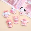 10Pcs Cartoon Bright Surface Animal Hug Flower Cat Resin Flat Back Scrapbook Diy Jewelry Hair Clips Ornament Accessories A4