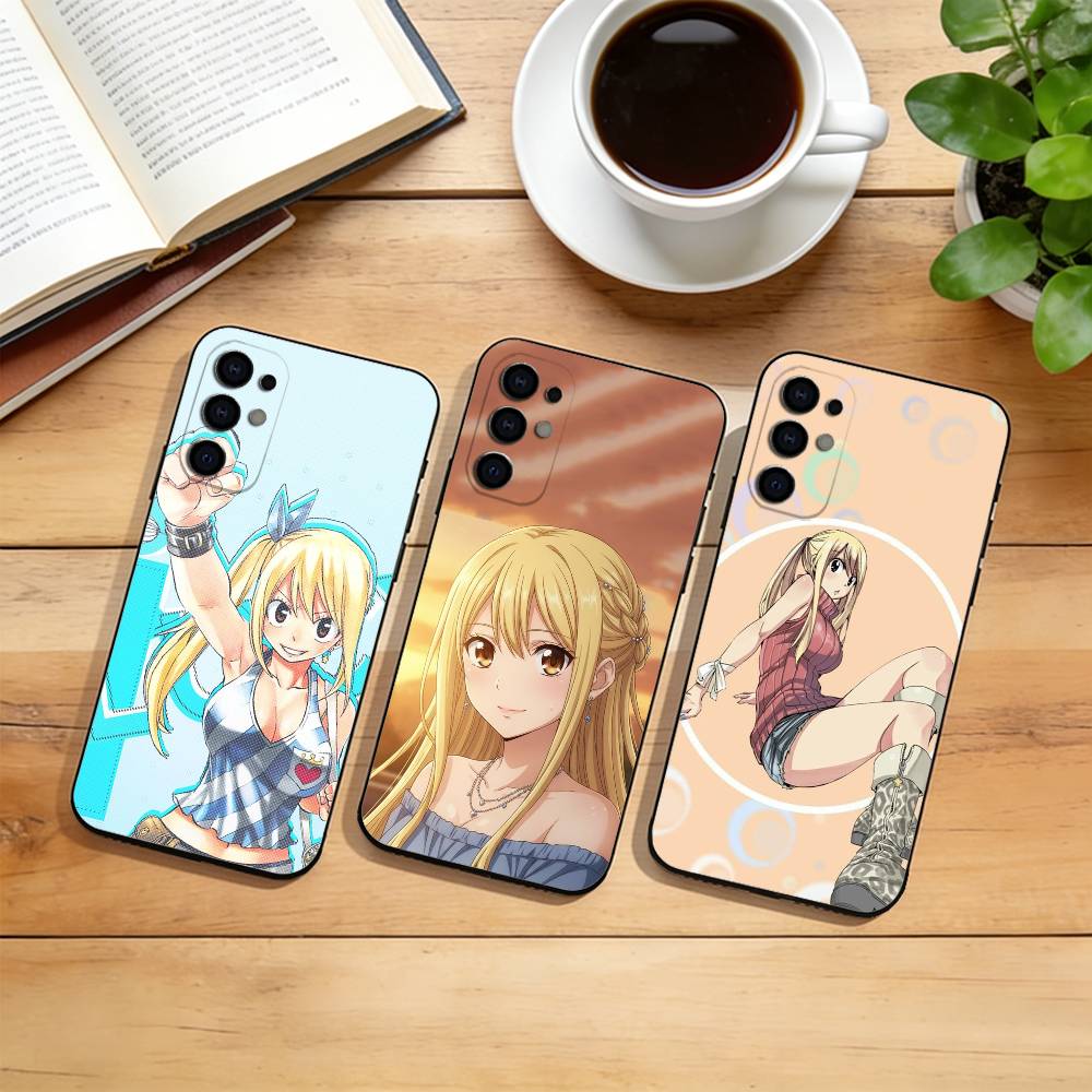 Fairy Tail Lucy Heartfilia Phone Case Black Silicone Soft For Samsung S25,S24,S21,S22,S23,S30,Ultra,S20,Plus,Fe,Lite