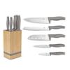 Berlinger Haus Bh-2974 Taupe Knife Set In Bamboo Block