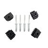 Seat Track Guide Repair Kit, 8-Piece Polyethylene Block and Metal Fastener Set with Part Reference A0009110222 for Worn Rail Parts