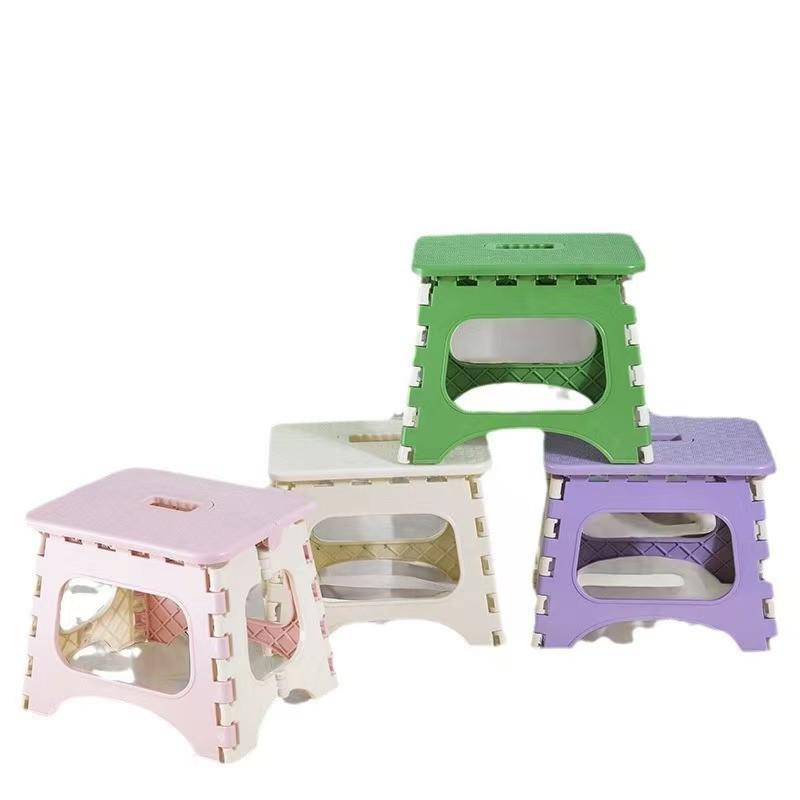 Portable Outdoor Folding Stool - Compact, Durable Plastic for Camping Trips