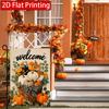Thanksgiving Pumpkin Welcome Flowers Autumn Garden Flag 3 (1) Outdoor Garden Flag Double-Sided Home Decoration Courtyard Decoration Outdoor Decoratio