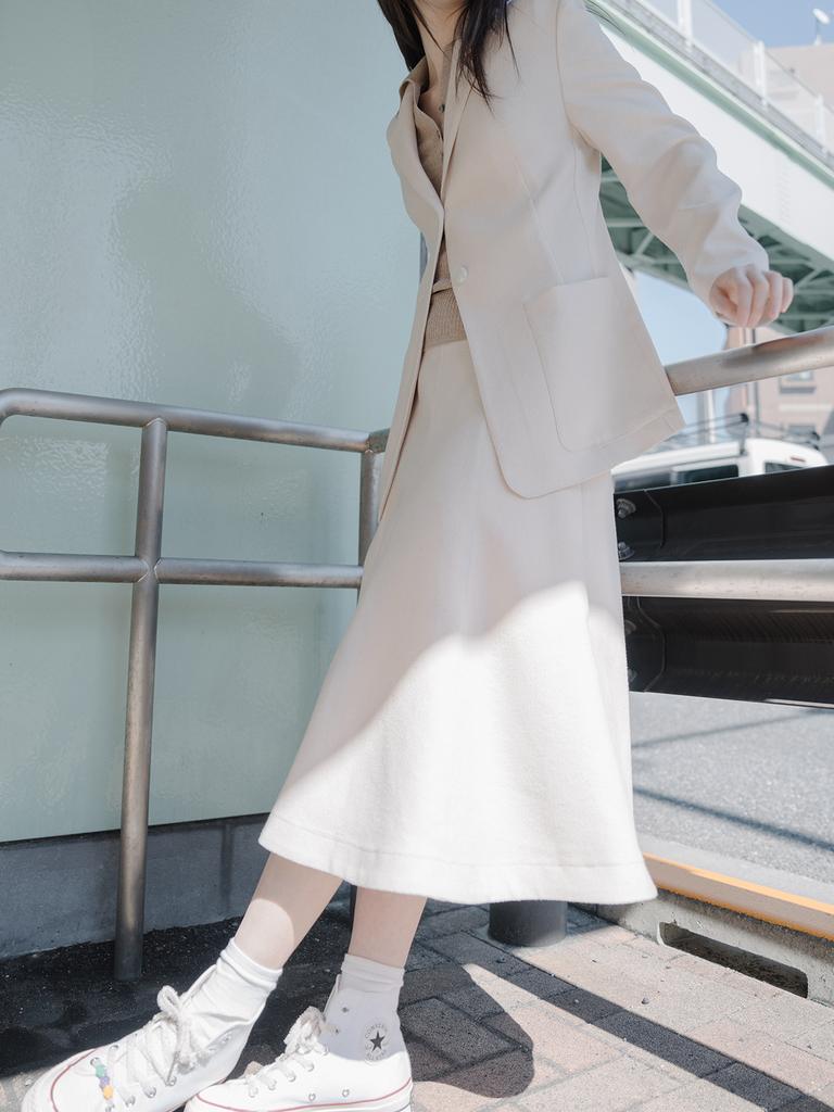 REPLAIN Boucle Flare Skirt