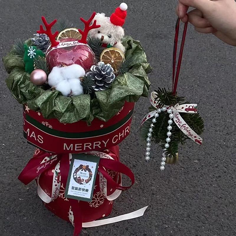 20-Count 57*57cm Flower Wrapping Papers for DIY Xmas Bouquet Packaging, Waterproof Xmas Gift Wraps