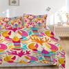 Set Biancheria da Letto con Stampa di Aragoste 3 Pezzi, Ideale per Uso Domestico, Adatto per l'Arredamento della Camera da Letto (1*Copripiumino + 1/2*Federe, Senza Imbottitura) yy250821218