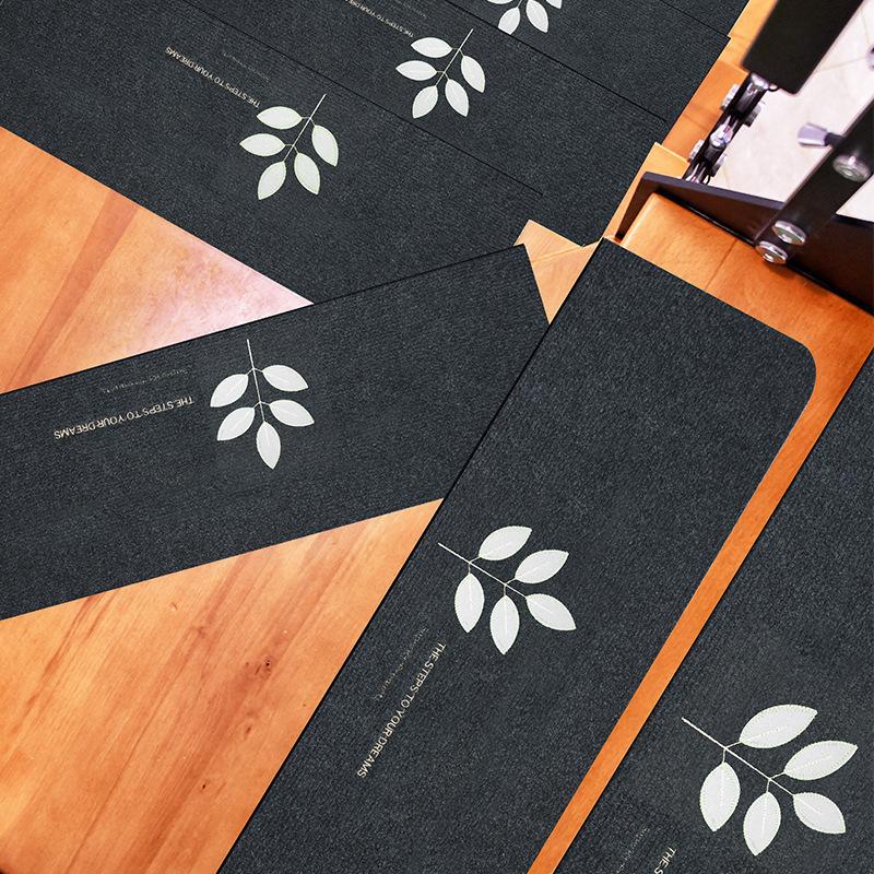 High Quality Luminous Soft Stair Stepping Mat Variety Pattern Self-adhesive Non-slip Water Absorption Stair Carpet Mat