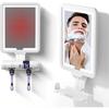 Heated Anti-Fog Shower Mirror, LED Shaving Mirror Fogless with 3 Color Modes, 9.5x8 Inch Dimmable, Hanging Rechargeable, Wall Mountable, Modern