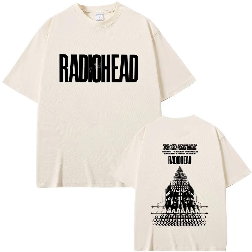 

Radiohead Return To The Road European Tour T-shirt Men s Rock Vintage T Shirt women Gothic Oversized T-shirts S