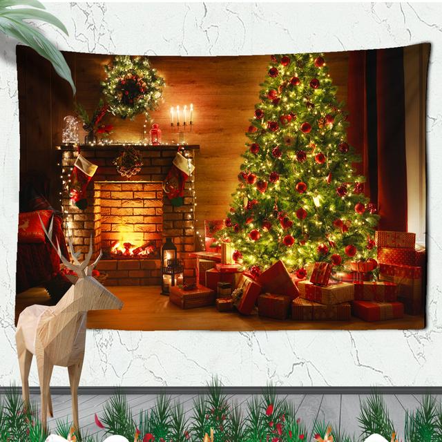 

Рождественская атмосфера гобелен празднует фестиваль Рождественская елка Гостиная домашняя стена фон висит декоративный гобелен 230x180cm
