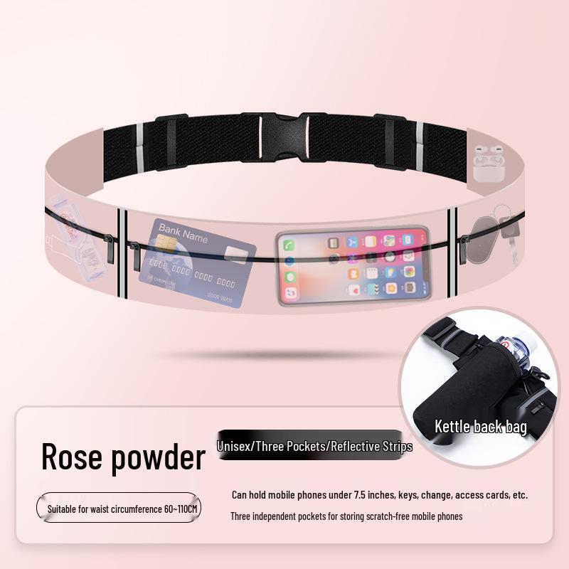 Unisex Elastic Running Waist Pack - Multi-Functional Fitness Belt for Marathon & Sports