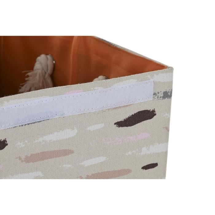 Panier à linge - 36 x 36 x 55 cm - Gris orange - 3 unités - Avec couvercle
