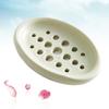 Silicone Soap Dish Box Creative Oval Shape Design Bathroom Kitchen Shower Soap Tray Holder Drainer Case