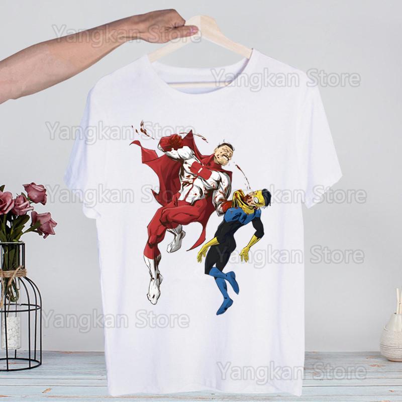 Invincible Mark Men Superheld Hot Sale Print Funny Graphic T Shirts Men/women Summer Harajuku Mens Streetwear Camisa Casual