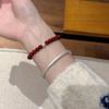 Elegant Chinese Zodiac Cinnabar and Pearl Bracelet