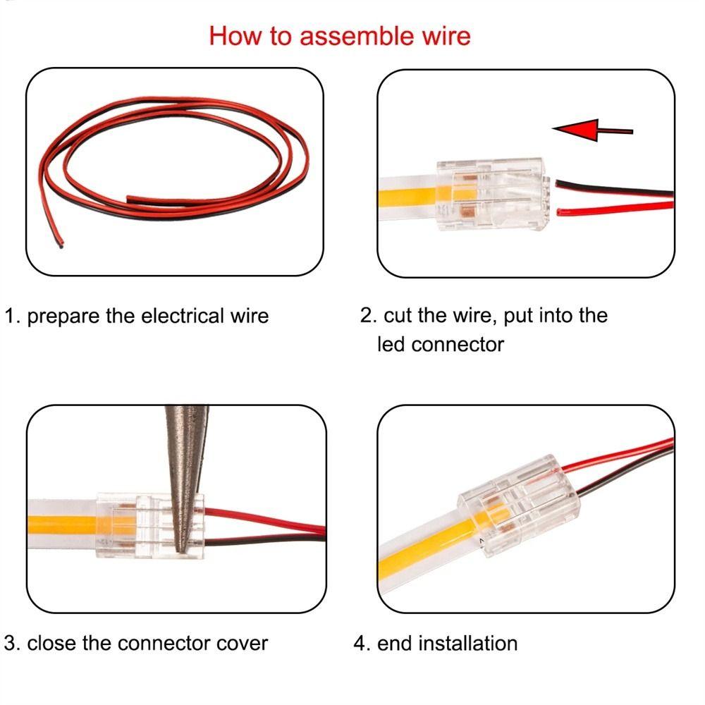 Clips Extension Wire Lights Fixed Clamp LED Strip Connector LED Connectors COB Strip Connector
