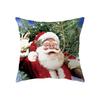 Merry Christmas Santa Print Pattern Cushion Cover Home Living Room Sofa Decorative Square Pillow Cover