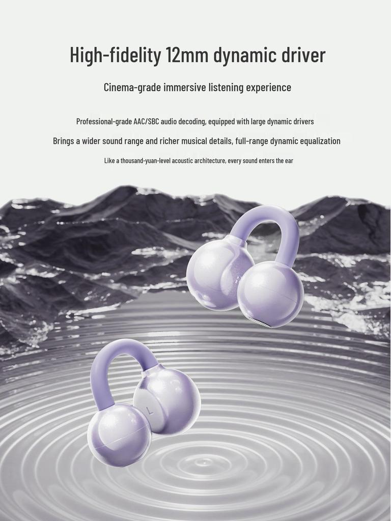 Wopin 6.0 Wireless Ear-Hook Sports Headphones with Noise Reduction