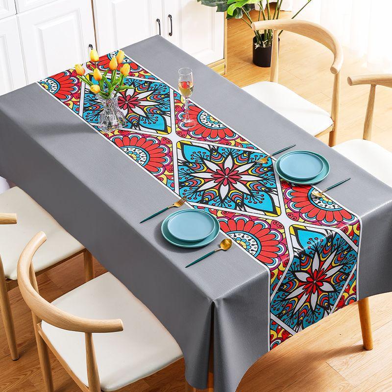 

Скандинавская Экзотическая Скатерть Водонепроницаемая и Маслостойкая Прямоугольная Скатерть Ветер Скатерть для Обеденного Стола ПВХ Скатерть для Кофейного Столика 140*140cm