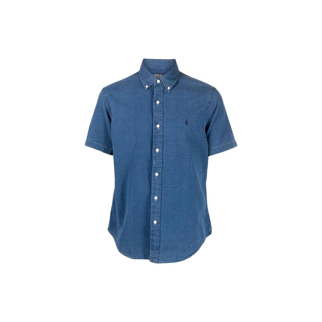 Polo Ralph Lauren Ss23 Solid Color Polo Shirt Men Shirts Indigo 710906575-002