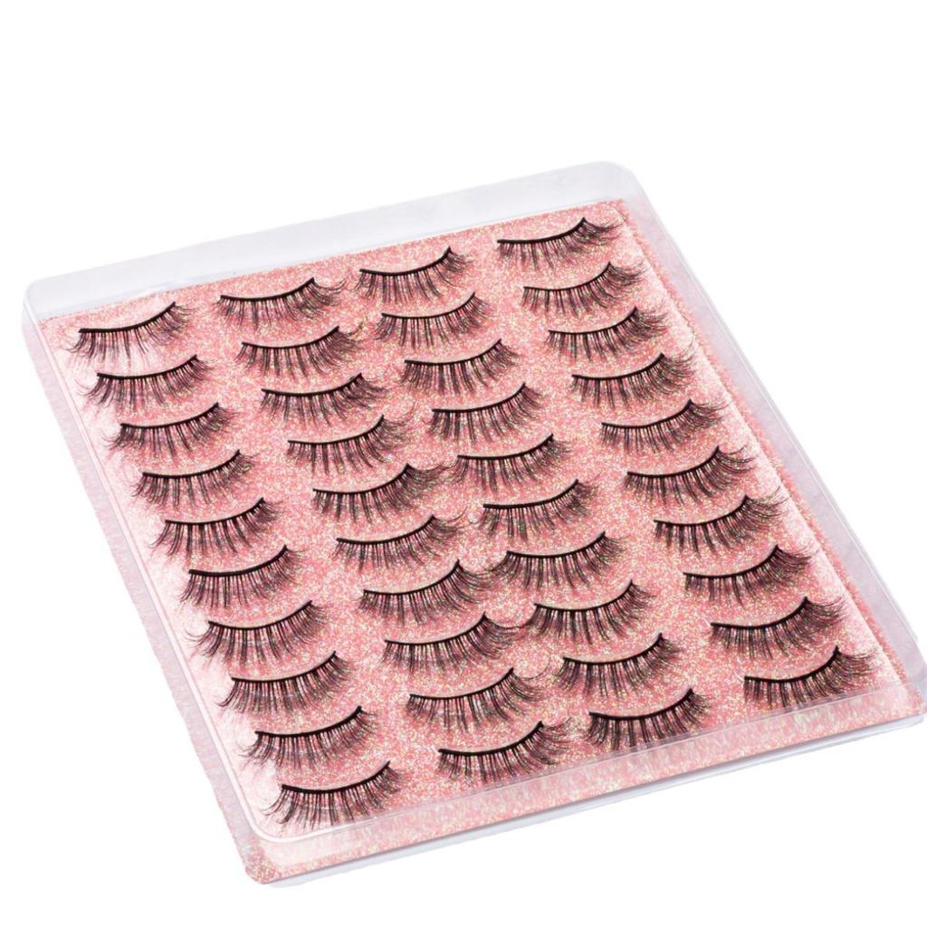 20 Pairs Of False Eyelashes, Daily Stage Makeup, Thick Integrated Natural One-Piece Eyelashes