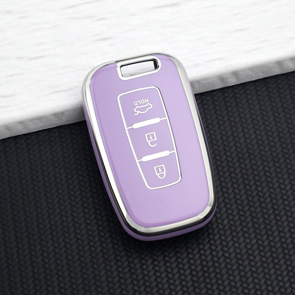 

3 Buttons Car Key Case Cover For Kia Hyundai EQUUS Optima K5 Forte Opirus Rohens Ix35 SOUL SORENTO MOHAVE Borrego Key Chains